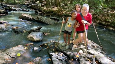 Exploring by a creek. Discovered on an adventure while exploring the great outdoors. 
