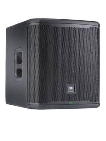 Black JBL subwoofer speaker with a mesh front grille.