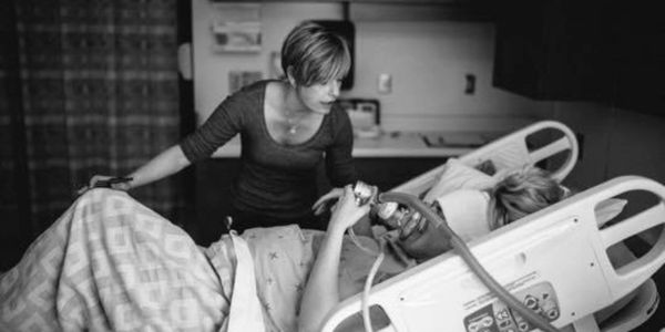  Cobourg Midwives in Hospital. Birth photography.