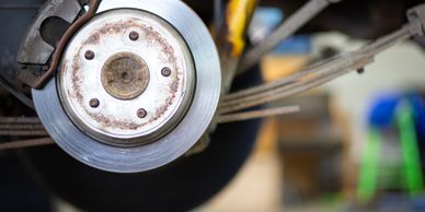 Automotive breaks being repaired at Shawnigan Garage in Shawnigan Lake