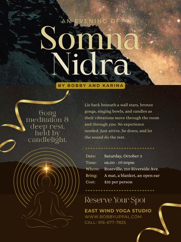 Meditation and deep rest event by candlelight.
