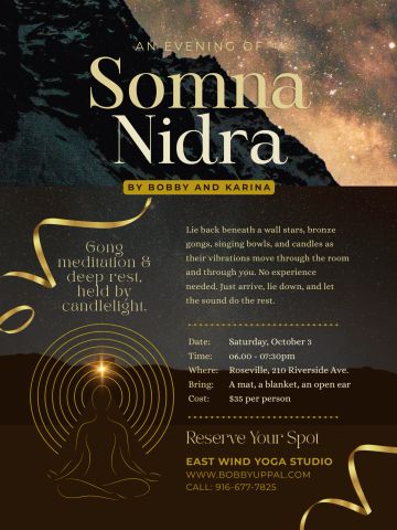 Meditation and deep rest event by candlelight.