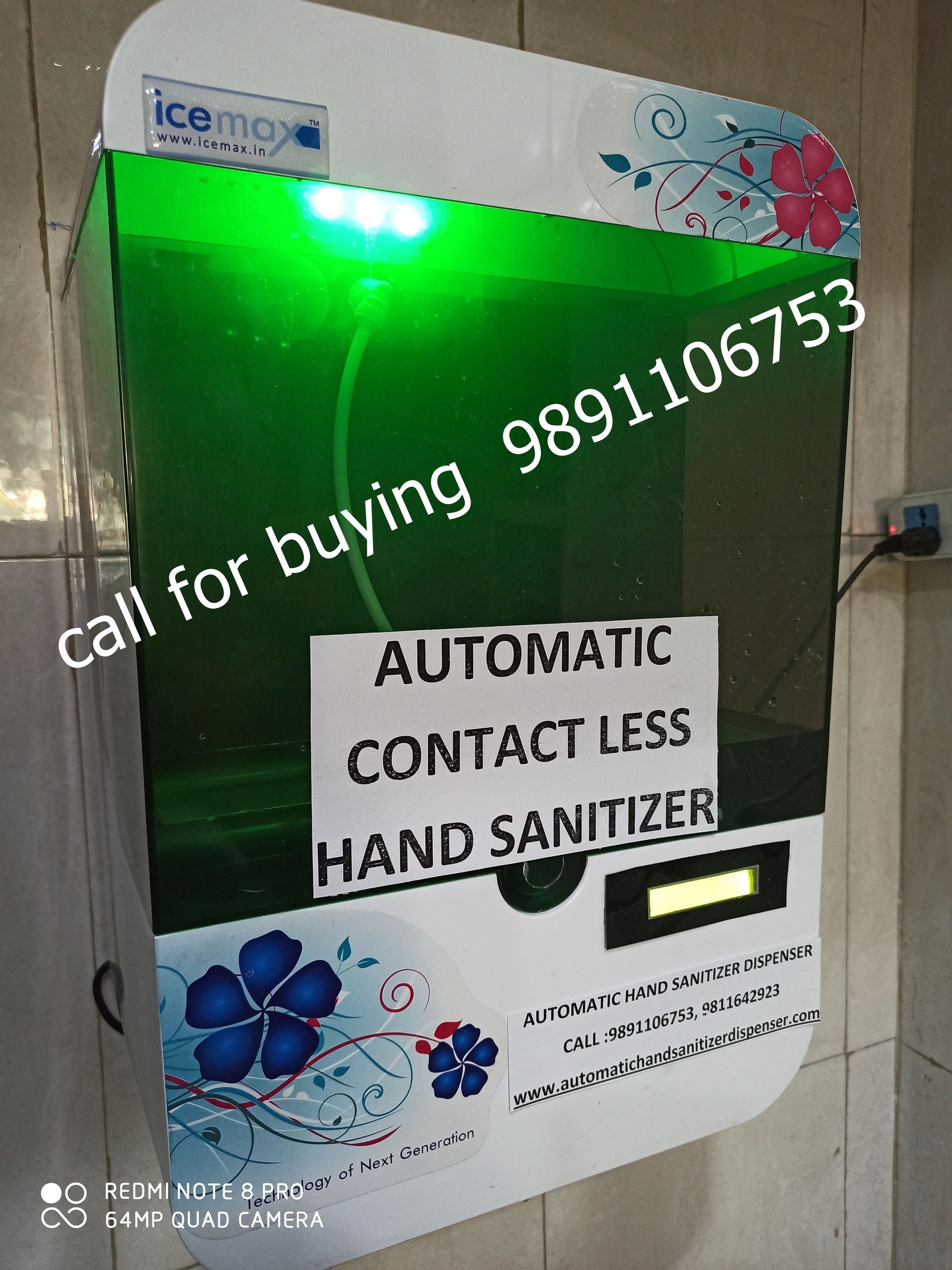 automatic hand sanitizer dispenser  , useful for sanitize hand without touching anything 