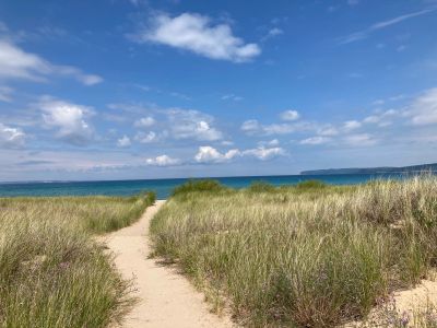 The path to Lake Michigan, from DH Day Campground.