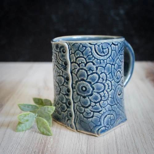 KRIPT Flat Bottom Ceramic Mug With Aluminum Plate, Lid And Spoon
