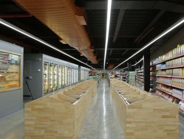 Retail interior for gourmet super market