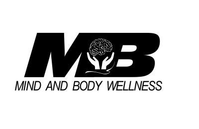 Logo with letters MB and a brain held by hands.