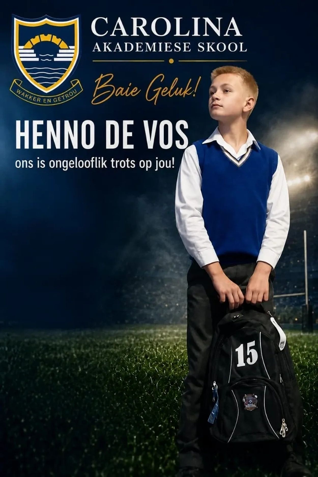 Rugby: Henno de Vos