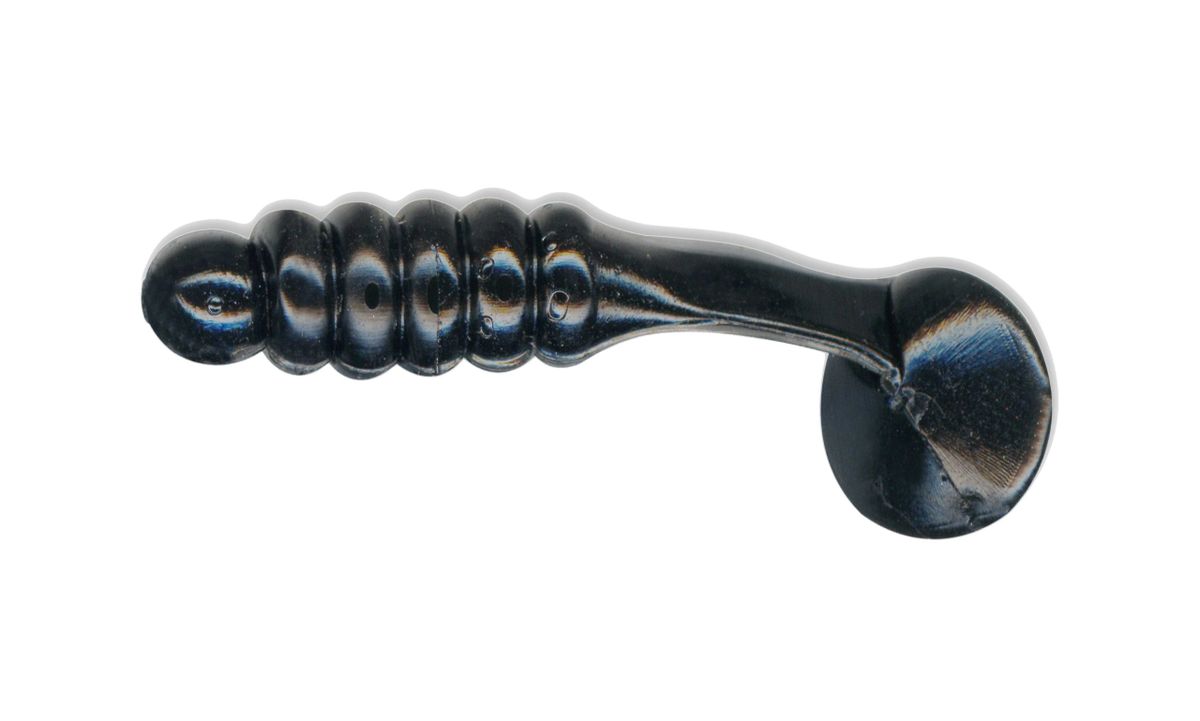 1" Crappie/PanFish Grub Black CBP1