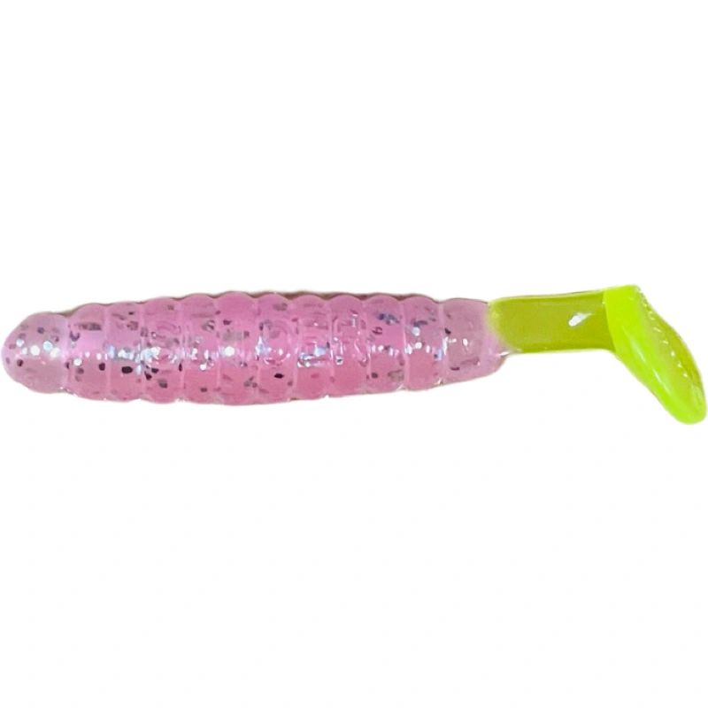 Bobby Garland Crappie Shootr Soft Plastic Bait - Black Hot Pink, 1 1/2 Inch, For Crappie Fishing