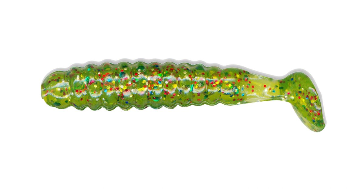 1 1/2" Crappie/Panfish Grub Avocado CSGG88