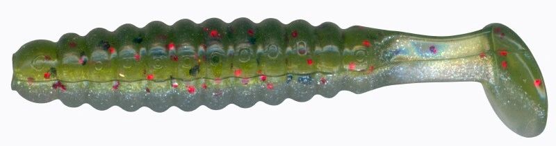 1 1/2" Crappie Grub Green Ghost CSGL893