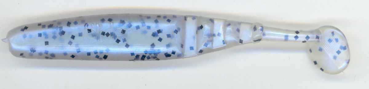 3" Double Action Grub- Blue Pearl Pepper DBGG36