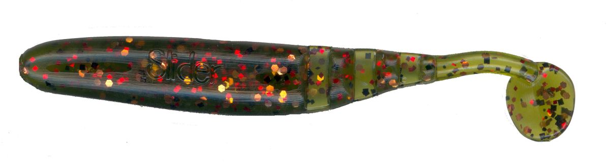 3" Double Action Grub-Watermelon/Red/Black/Copper Flake DBGG89