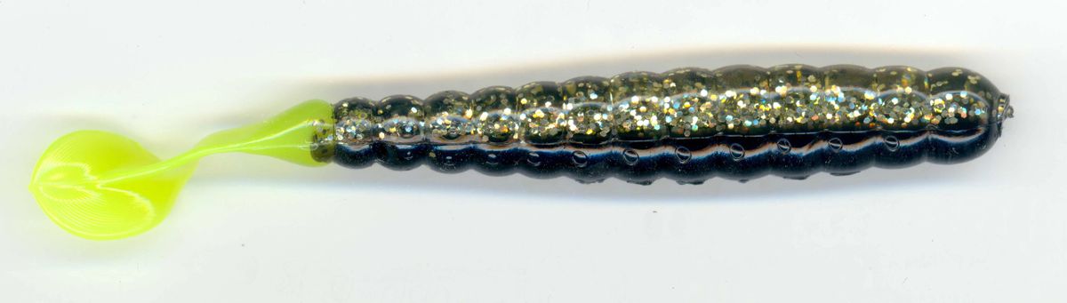 3" Grub Stardust/Chartreuse Tail SBGFL185