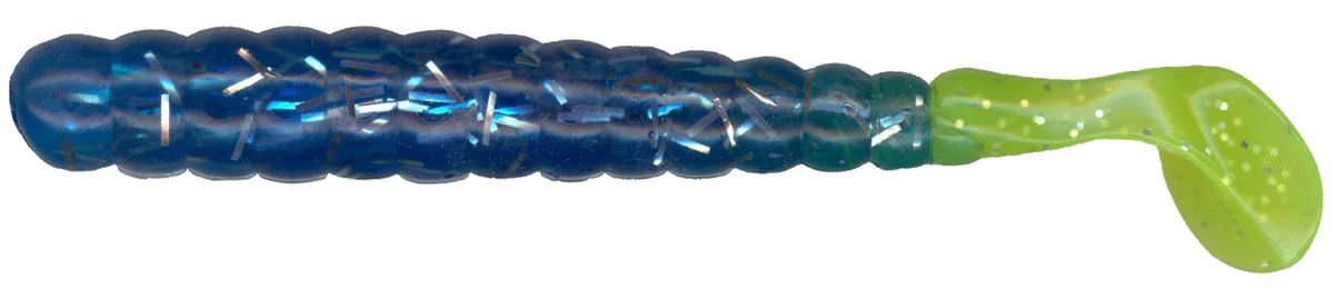 3" Grub Blue Ice / Chartreuse Tail SBGF6