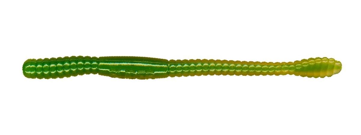 4" Slider Worm Shrimp Mean Green SCW48