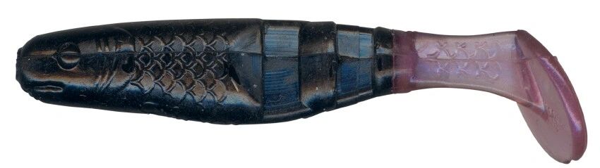 2 1/8" Slider Minnow Black/Purple Tail SMF12