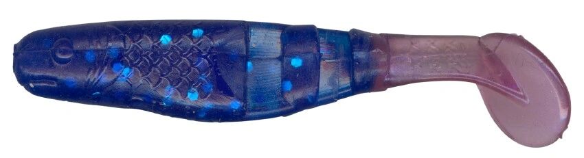 2 1/8" Slider Minnow Blue Glitter/Purple Tail SMF62