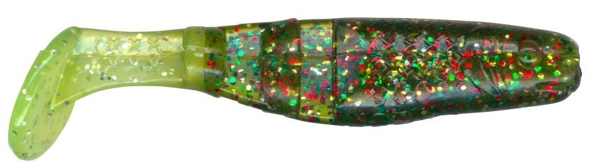 2 1/8" Slider Minnow Avocado/Chartreuse Tail SMF88