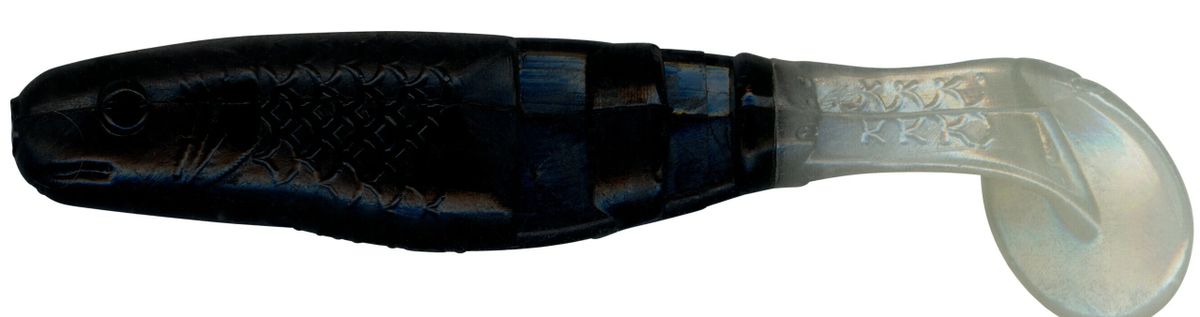 2 1/8" Slider Minnow Black/Glo Tail SMFGLO