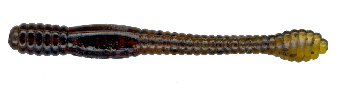 3" Worm PUMPKIN BLACK FLAKE SW17-3