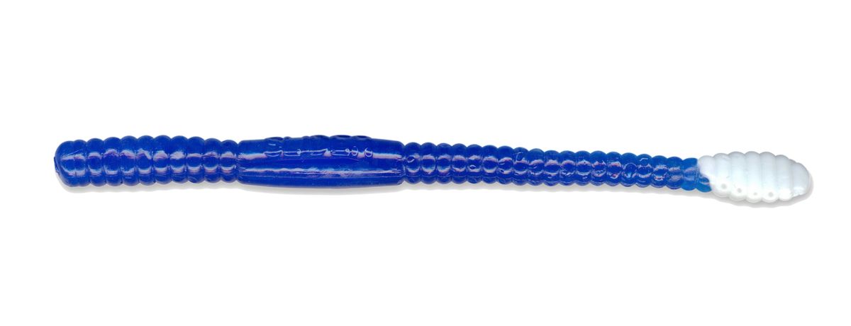 4" Slider Worm Blue/White Tail SWF65