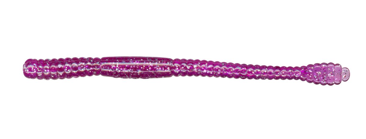 4" Slider Worm Purple Glitter SWG2