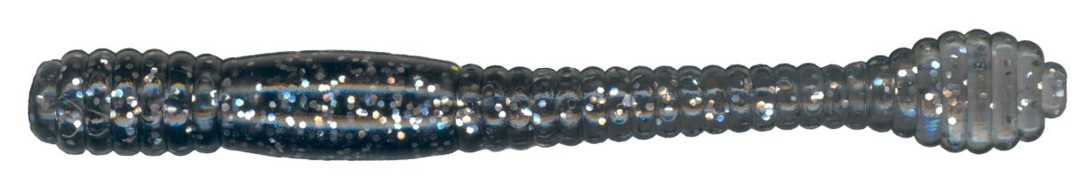 3" Worm Smoke Glitter SWG7-3