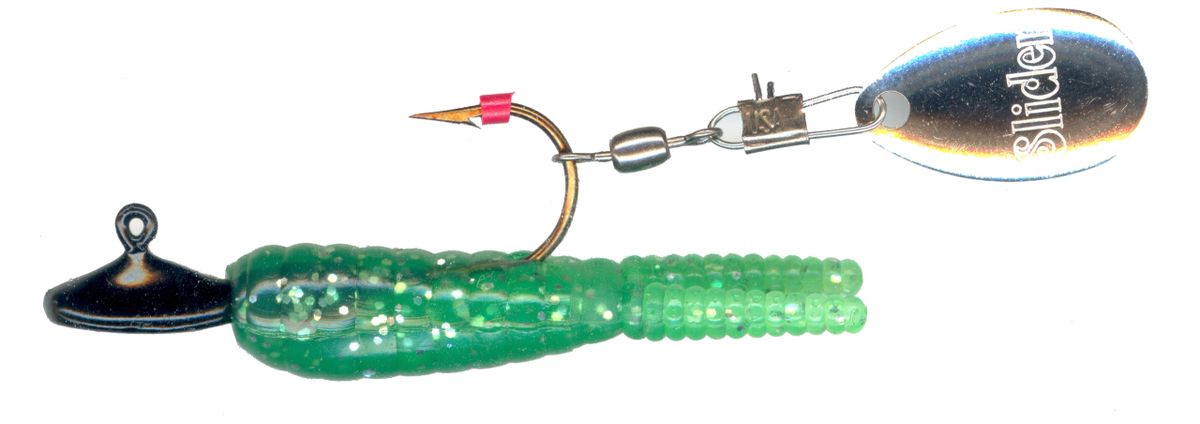 Whirly Bee SPRING GREEN SILVER GLITTER WG8