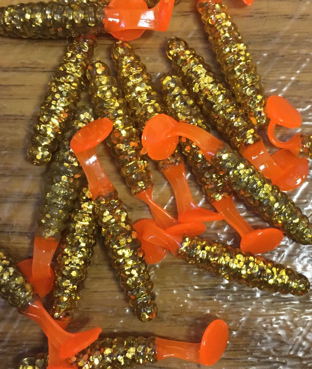 1 1/2" Crappie/Panfish Grub Gold Rush CSGF810