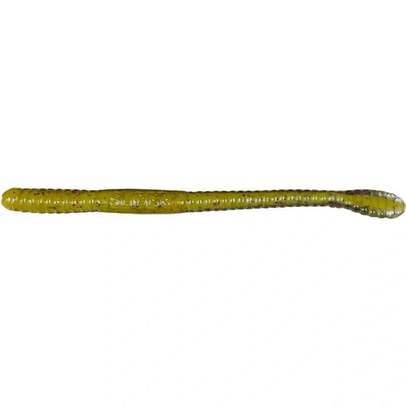 4" Slider Worm Smoke Yellow Core SCW73