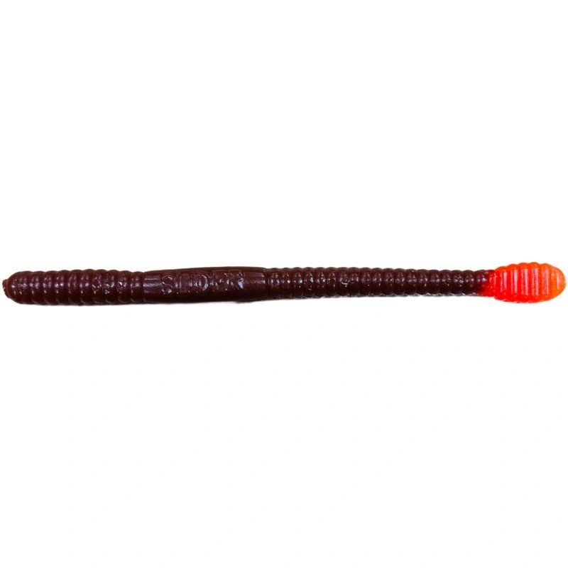 4" Slider Worm Brown/Orange Tail SWF10