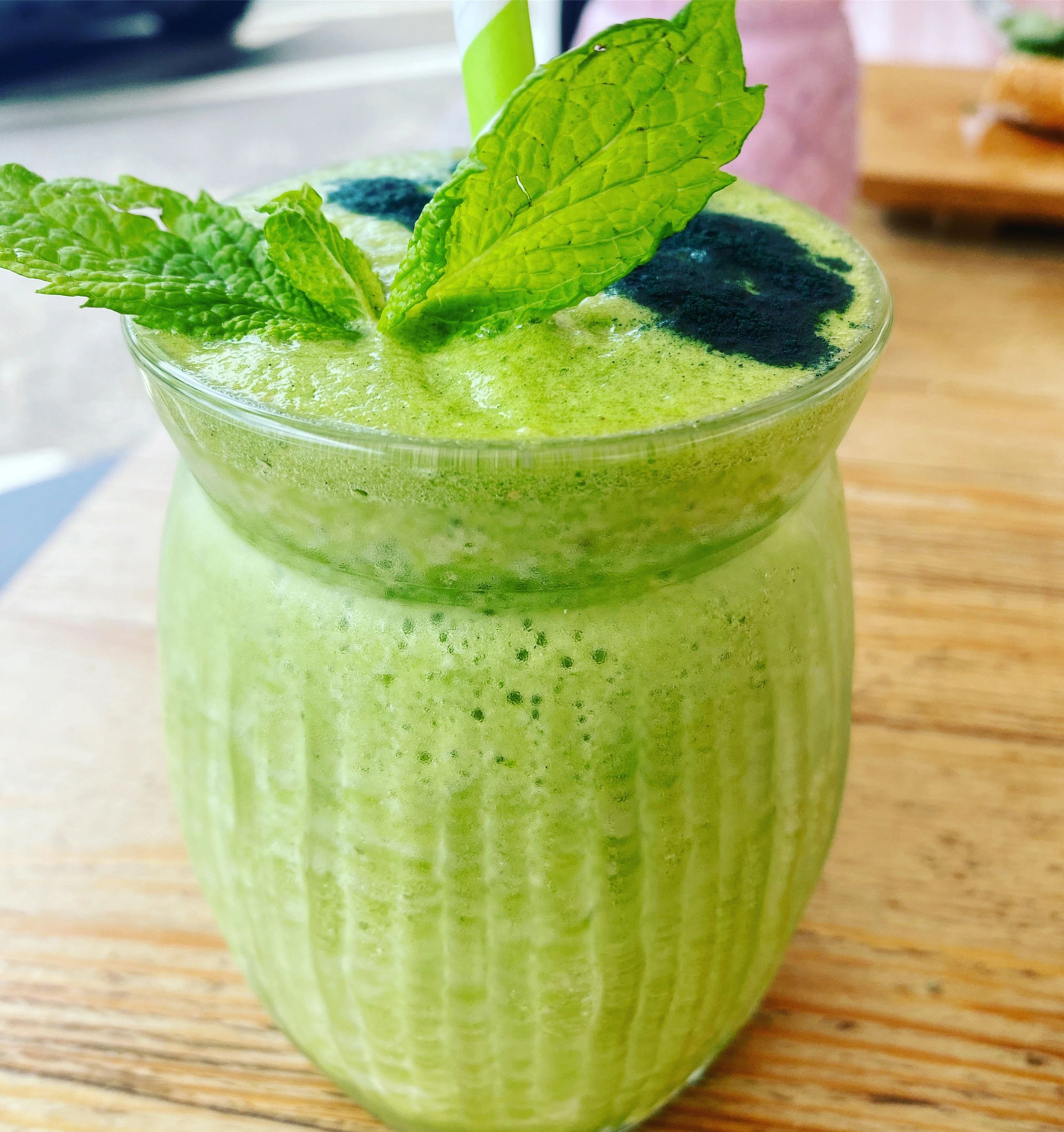 Green tropical smoothie healthy recipe