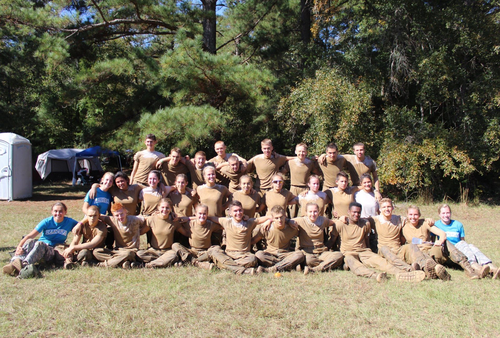 The Raiders immediately after the Cross Country Rescue event at a National Competition-Molena, GA.