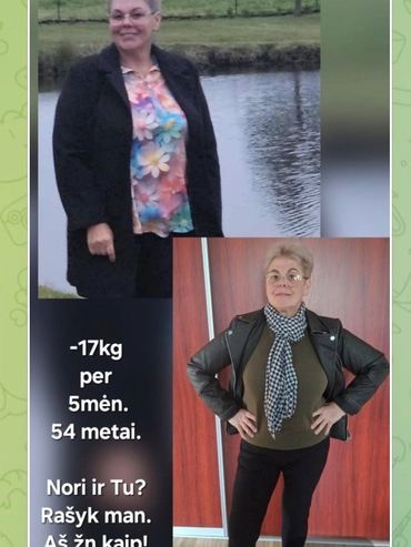 Real weight loss success story. Woman achieved a 17 kg transformation through healthy nutrition, dai