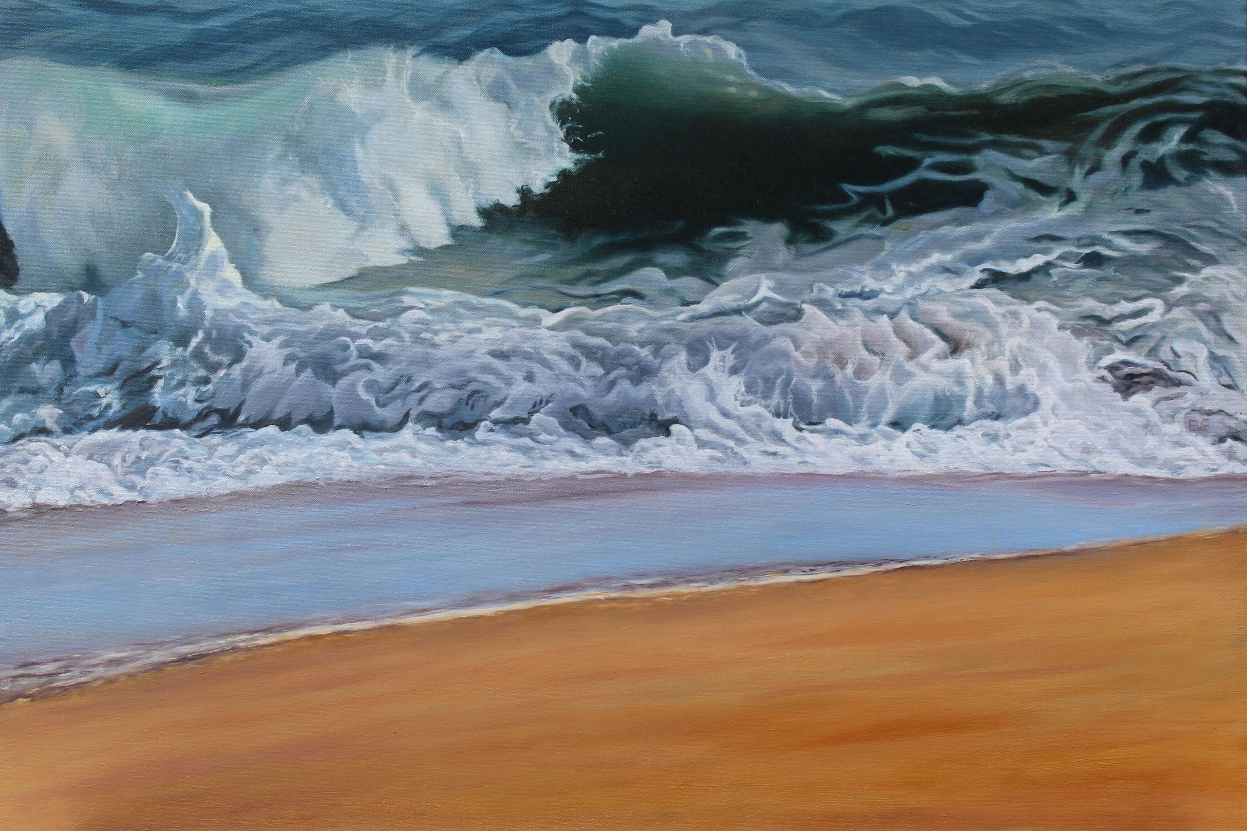 Study of seafoam and the crest of a wave