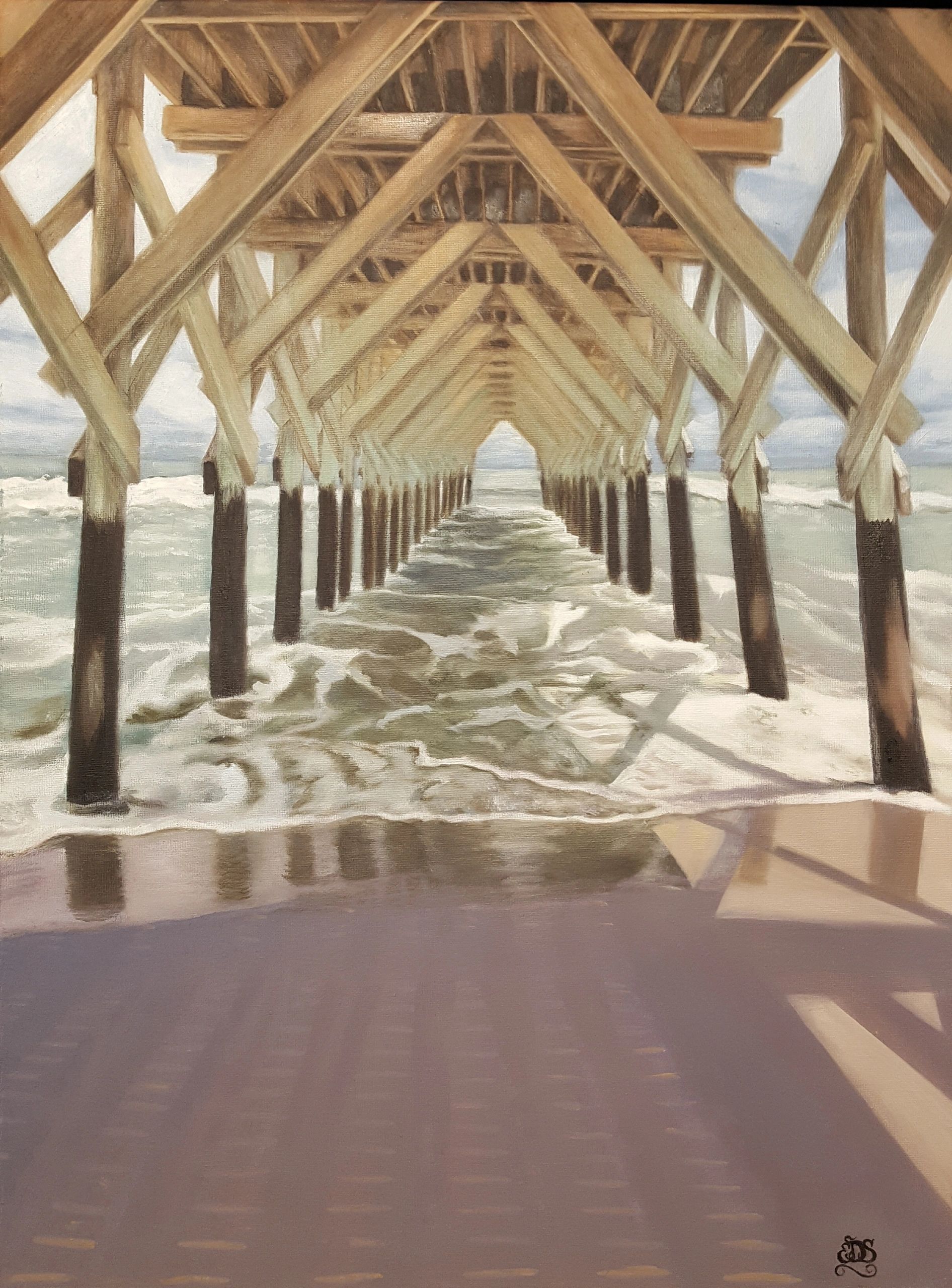 A cathedral-like pier looks into the endless ocean