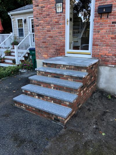 Brick step repairs and construction. Professional brick repairs.