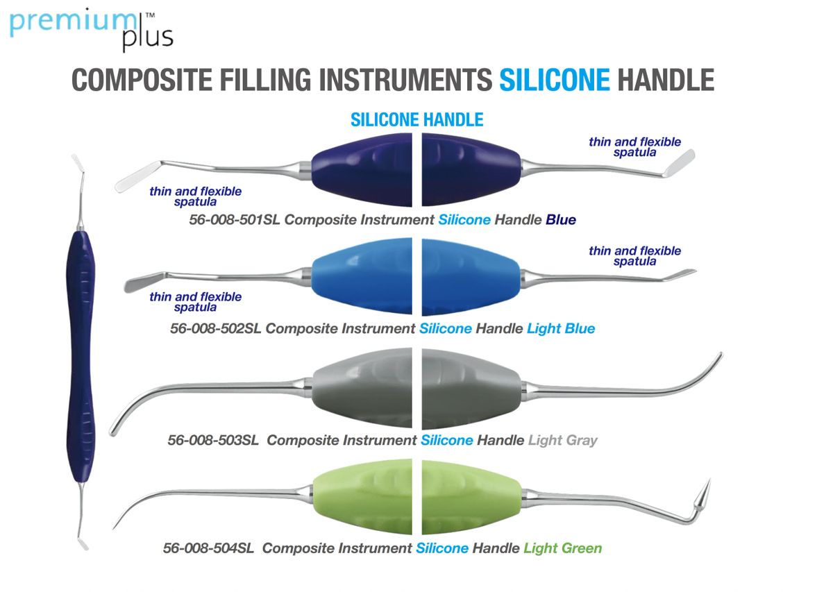 Composite Filling Instruments (Double End) with Silicone Handle