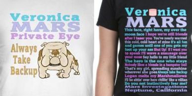 Veronica Mars TV show t-shirts and products