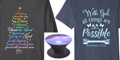 Christian shirts sweatshirts and popsockets at Amazon