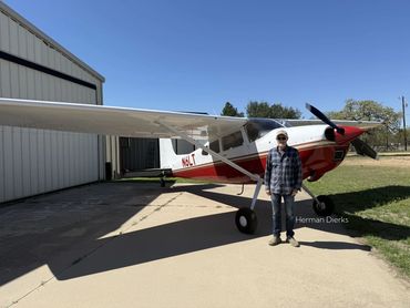 Herman Dierks with his Cessna 180