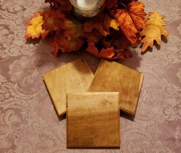 Cherry hardwood coasters