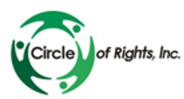 Logo of Circle of Rights, Inc. with green human figures forming a circle.