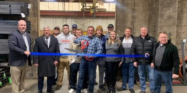 Friday November 18,2022 ribbon cutting at Larson Steel Products with the Joliet Chamber of Commerce 
