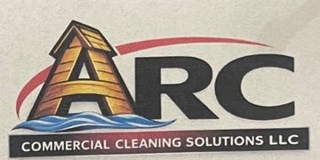 Logo of ARC Commercial Cleaning Solutions LLC with a stylized 'A'.
