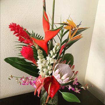 tropical mix flowers arrangement for any occasion