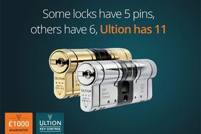 Mansfield Front Doors offer Brisant Ultion lock upgrades to provide higher security for your home.
