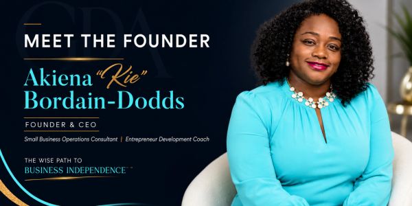 Portrait of Akiena Bordain-Dodds, founder and CEO.